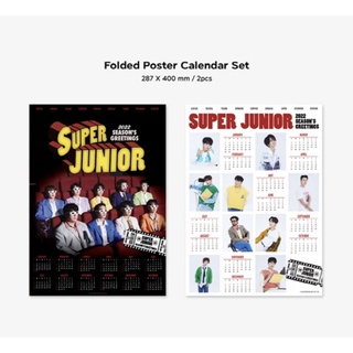 [แท้/พร้อมส่ง] โปสเตอร์พับ Folded Poster Calendar Box Super Junior 2022 Seasons Greetings