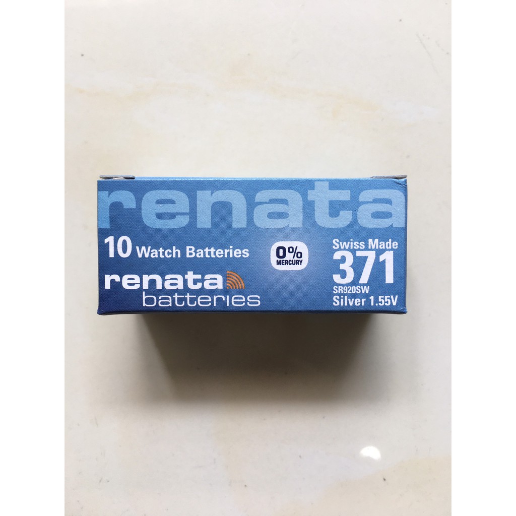 กล่อง 10 ก้อน Renata 920 SR920SW G6 AG6 LR920 371 SR920 171 แบตเตอรี่สวิส
