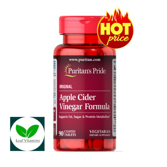 Puritan’s Pride Apple Cider Vinegar Complex Formula / 90 Tablets