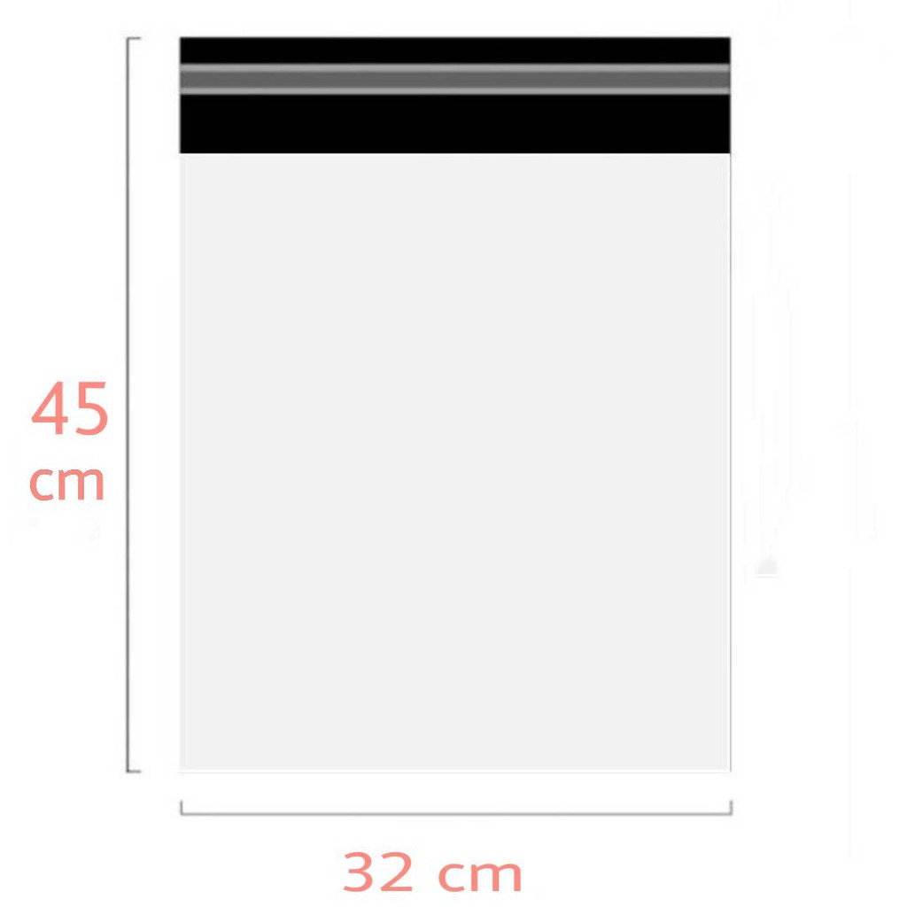 ซองไปรษณีย์พลาสติกสีขาวแถบกาวเหนียวกันน้ำ ขนาด 28x42,32x45 cms แพค 100 ใบ - รูปที่ 4