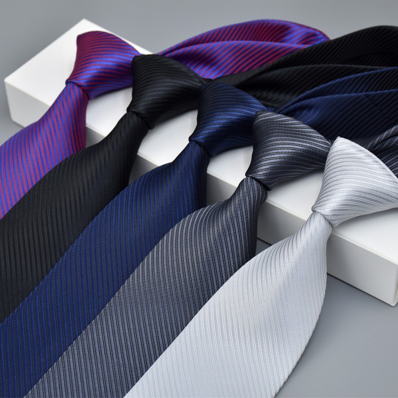 8 ซม. ยาวผูกแฟชั่นคลาสสิกสีทึบเนคไทผู้ชาย บุชเนส เนคไทงานแต่งงาน cravat