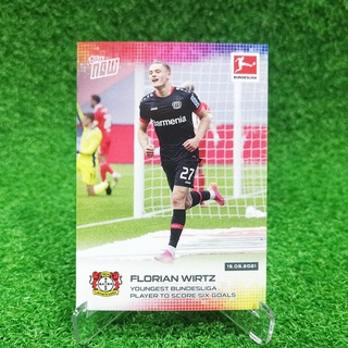 ขาย การ์ด Topps Now Bundesliga 2020-21 Florian Wirtz Bayer Leverkusen Youngest Player score 6 goals การ์ดนักฟุตบอล Cards