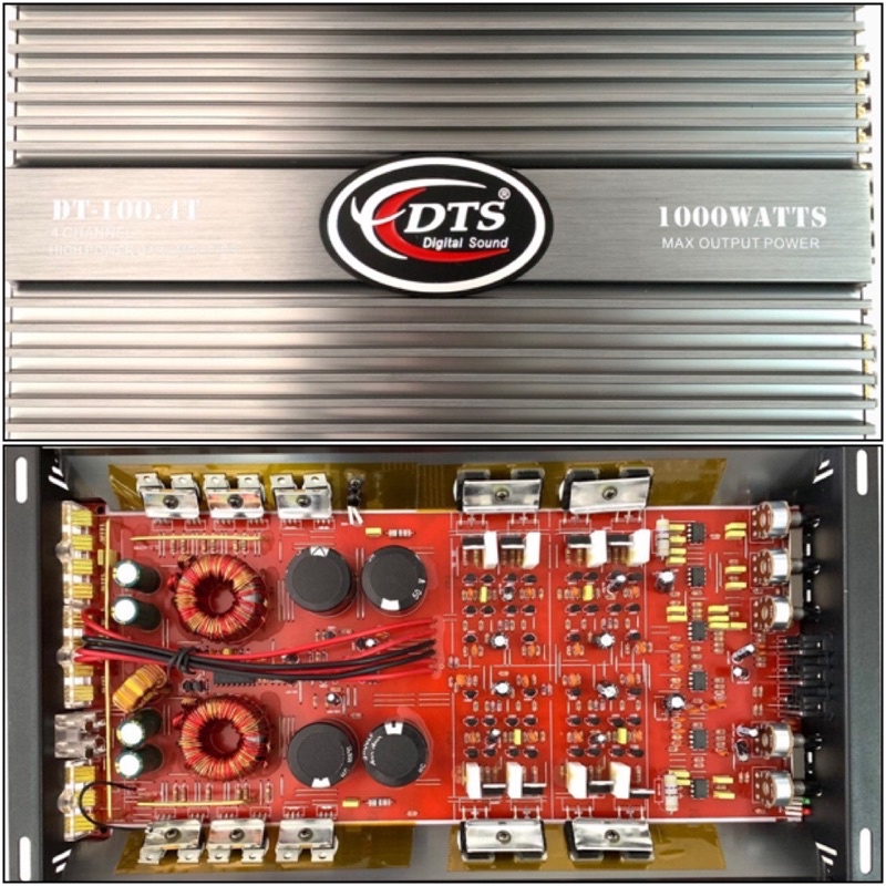 Power amp DTS AB 4ch DTS DT-100.4 1000W. MAX เพาเวอร์แอมป์ขับเสียงกลาง AB 4ชาแนล ขยายเสียงลำโพงเครื่