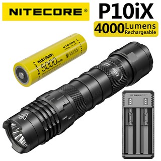 Nitecore P10Ix 4000 Lumen ไฟฉายตรง พร้อมแบตเตอรี่ 5000 Ma ชาร์จ Usb