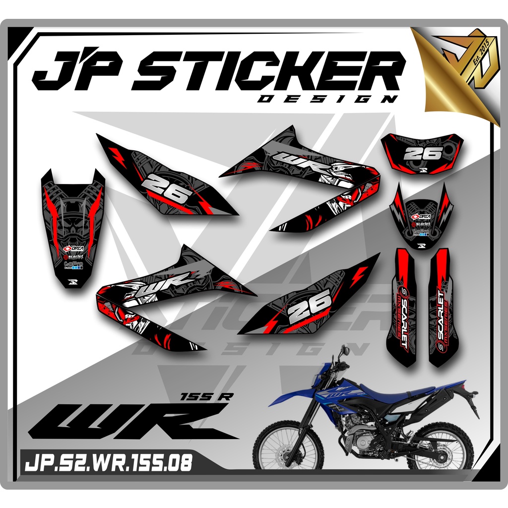Wr 155 STRIPING STICKER WR 155 - STRIPING STICKER LIST MOTORCYCLE YAMAHA WR 155 HOLOGRAM VARIATIONS 