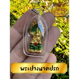 พระปางนาคปรก จี้พระปางนาคปรก พระปางนาคปรกห้อยคอ เนื้อทองเหลืองชุบทอง ลงยา สีสวยแจ่ม