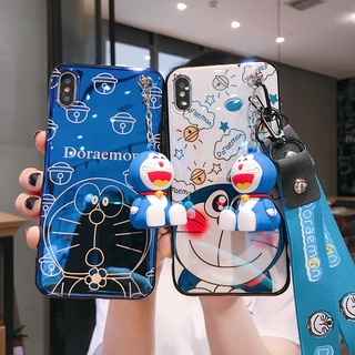 บลูเรย์ การ์ตูน น่ารัก ยิ้ม โดเรม่อน ตุ๊กตา เชือกเส้นเล็ก เคส Samsung Galaxy S8 S9 S10 S20 Plus + S20 Ultra S20FE S21 FE S21 S22 Ultra S21 S22 Plus S10Lite Note8 Note9 Note10Plus Note 20 Ultra Note10Lite Case ใหม่ แฟชั่น น่ารัก IMD Blu-ray นุ่ม คู่รัก เคส