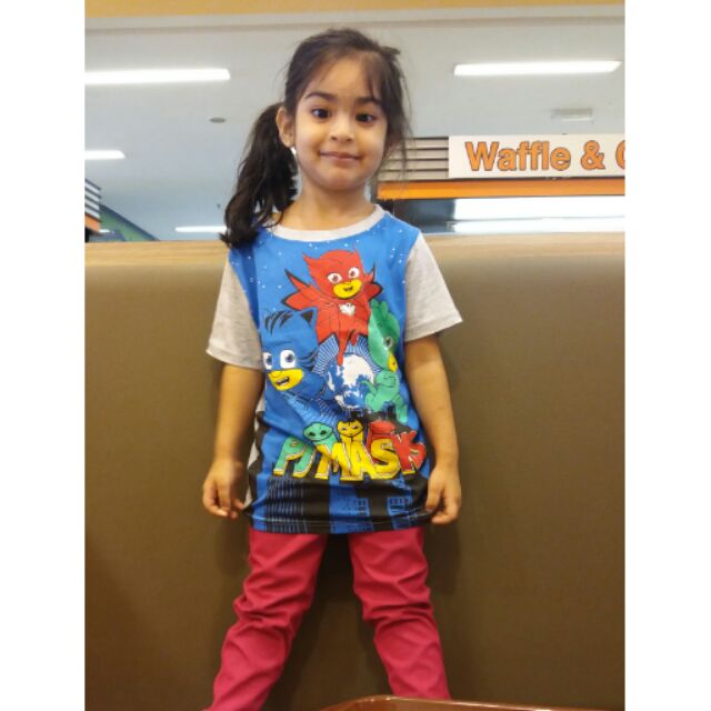 {boy} เสื้อยืด pj mask เสื้อผ้าเด็กผู้ชาย