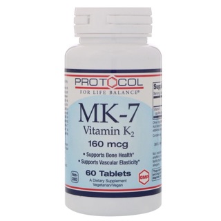 💥PreOrder💥🇺🇸 Protocol for Life Balance, MK-7 Vitamin K2, 160 mcg , 60 Tablets