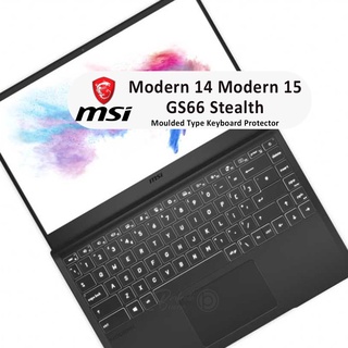 แผ่น TPU ป้องกันคีย์บอร์ด สําหรับ MSI Modern 14 Modern 15 GS66 GE66