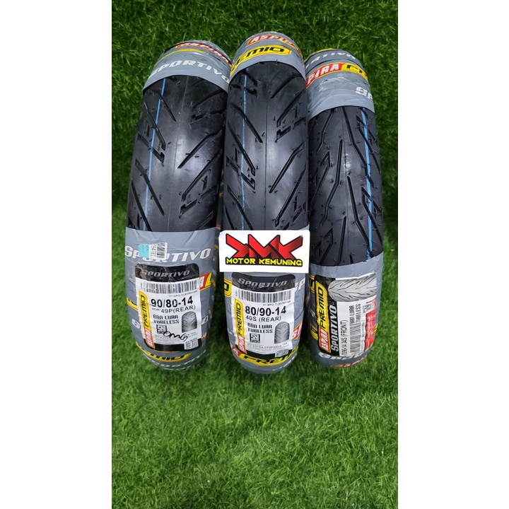 ASPIRA PREMIU SPORTIVO 70/90-14 34S (FRONT)/ 80/90-14 40S (REAR) / 90/80-14 49P (REAR) PIRELLI