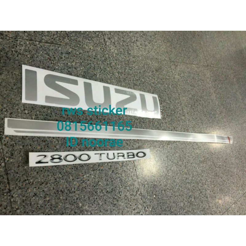 สติ๊กเกอร์ดั่งเดิม ติดฝาท้าย ISUZU TFR 2500,2800TURBOเส้นยาว 1ชุดมี3ขิ้น