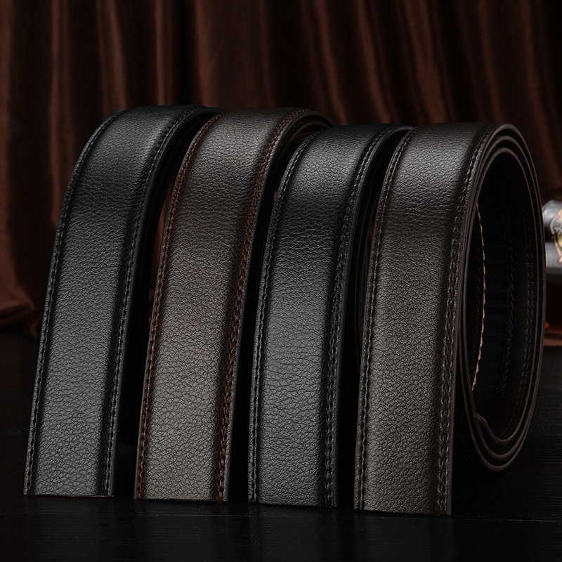 ยี่ห้อไม่มีหัวเข็มขัด3.0เซนติเมตรกว้างหนังอัตโนมัติเข็มขัดร่างกายสายรัดโดยไม่ต้องหัวเข็มขัดเข็มขัดผู้ชายคุณภาพดีเข็มขัดชาย3.5เซนติเมตร