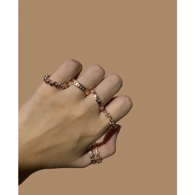 แหวน สี pink gold สวยๆ แหวนแฟชั่น แหวนสวยๆ