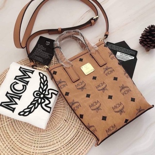 สด-ผ่อน📌แท้💯 MCM MINI ESSENTIAL CROSSBODY TOTE BAG