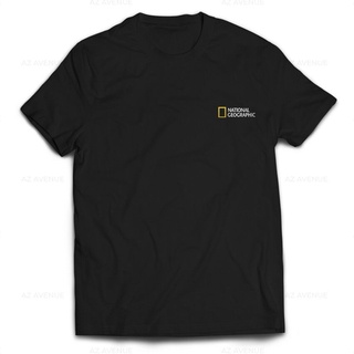 [S-5XL]เสื้อยืดแขนสั้น พิมพ์ลาย National Geographic streetwear 180gsm สําหรับผู้ชาย