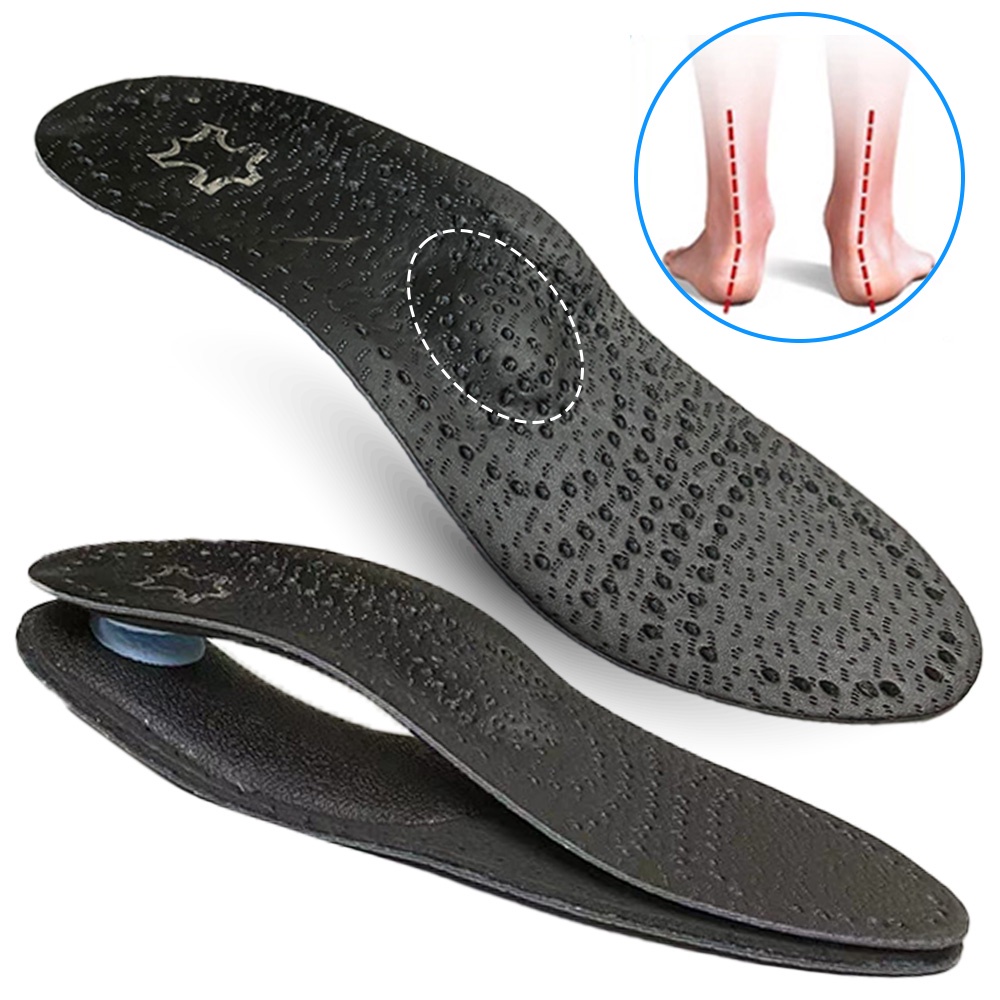 หนัง Orthotics Insole สําหรับรองเท้าเท้าแบน Arch สนับสนุน Varus Valgus O/X ขา Orthopedic Full/ครึ่งแผ่นรองเท้า Unisex