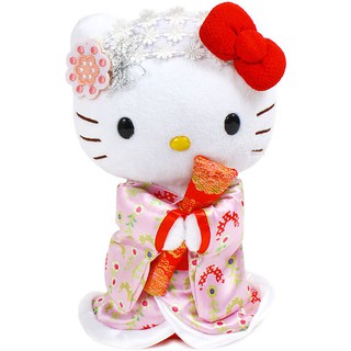 ตุ๊กตา Hello Kitty ใส่ชุดคาบูกิ (Japan Limited) ขนาด 14 x 23 x 12 ซม.