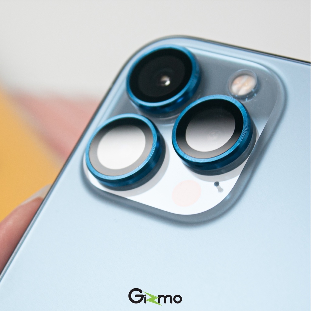 Gizmo รุ่น 13 / 13 mini / 13 P / 13 PM ฟิล์มกระจกกันเลนส์ ขอบอลูมิเนียม รุ่น GL-004 Aluminum 3D Boss Lens