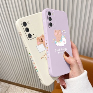 เคสโทรศัพท์มือถือ ซิลิโคนนิ่ม กันกระแทก ลายหมีน่ารัก สําหรับ Samsung Galaxy A72 A52 A42 5G A32 4G