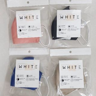 แมสผ้า​ กันน้ำ​ ยี่ห้อไวท์​ white  พร้อมส่ง​ของแท้ เหลือสีน้ำเงินสีเดียวคะ