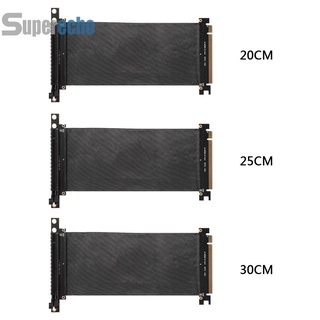 Sup Pcie 3.0 16X สายเคเบิ้ลต่อขยาย 90 องศา Pci-E 16X To 16X การ์ดแบบยืดหยุ่น