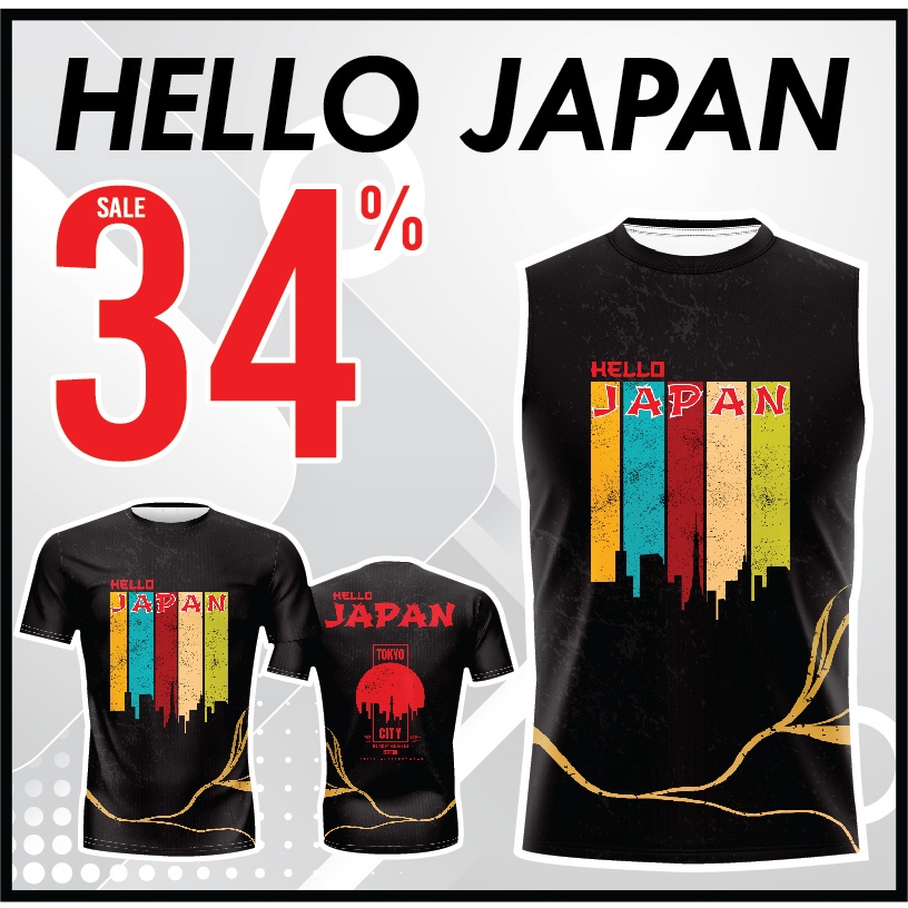 🌈✨ใส่โค้ดSENSEI10Pลด10%🌈✨เสื้อแขนสั้นพิมพ์ลาย(หน้า-หลัง) SENSEI ลายJAPAN14