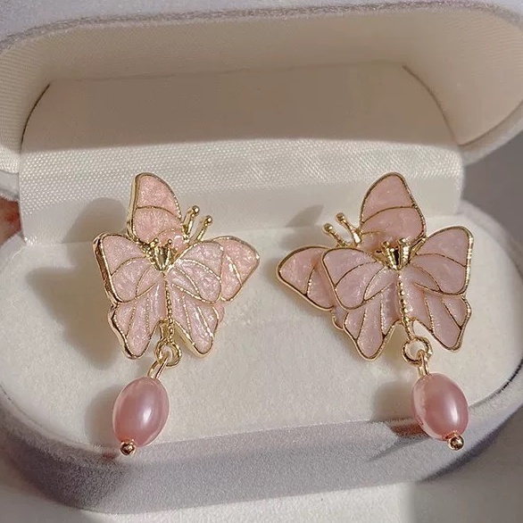 💗พร้อมส่ง💗  ต่างหูหนีบ ต่างหูออกงาน ชุดไปงานแต่ง ต่างหูติดหู V0131