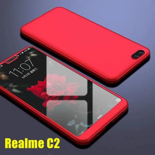 Case OPPO A1k / Realme C2 เคสออฟโป้ เคสประกบหน้าหลัง แถมฟิล์มกระจก1ชิ้น เคสแข็ง เคสประกบ 360 องศา สวยและบางมาก พร้อมส่ง