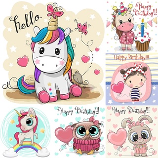 5D DIY Diamond Painting Cartoon Unicorn Pony Cross Stitch  Mosaic Picture Suitable for Birthday Gift Home Decoration