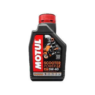 MOTUL SCOOTER POWER LE 5W40 ราคา 1 ขวด สำหรับรถออโต้ สังเคราะห์ 100% * ของแถมเลือกตามชอบ *