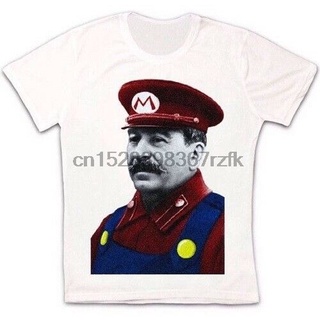 เสื้อยืดผ้าฝ้ายพิมพ์ลายขายดี เสื้อยืด พิมพ์ลาย Stalin Mario สไตล์วินเทจ เรโทร สําหรับผู้หญิง และผู้ชาย 1929