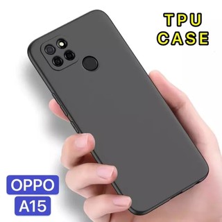 [ส่งจากไทย] เคสโทรศัพท์ซิลิโคนสีดำ For OPPO A15 TPU Case