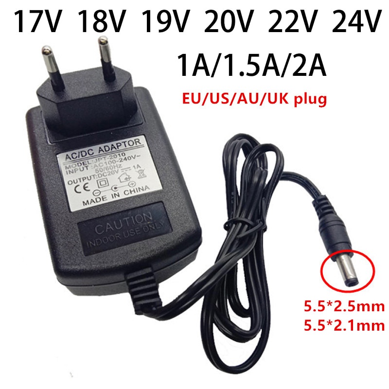 17v 18V 19V 20V 22V 24V Universal Power Adapter EU US UK AU 17 18 19 20 22 24 โวลต์ V AC/DC Adaptor 