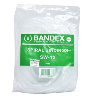 Bandex ไส้ไก่ พันจัดเก็บสายไฟ Spiral Bindings ยาว 10 เมตร ขนาด SW-12