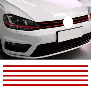 สติกเกอร์สะท้อนแสง สีแดง สําหรับติดตกแต่งกระจังหน้ารถยนต์ VW Golf 6 7