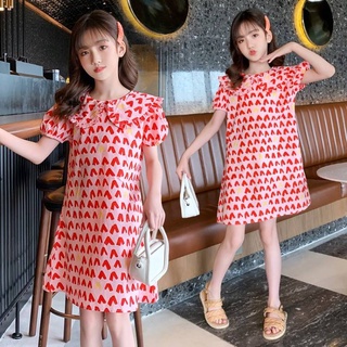 (พร้อมส่ง) ชุดเด็กหญิง เดรสกระโปรง ผ้าดีใส่สบาย