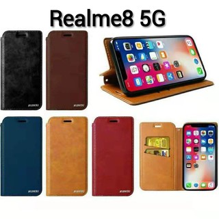 (พร้อมส่งในไทย)เคสฝาพับRealme8 5G/RealmeC11 2021/OPPO A54 4G/5G/A74 4G/A74 5G/A15/A15S/A53/A73/A93แบบเปิดปิด เก็บนามบัตร