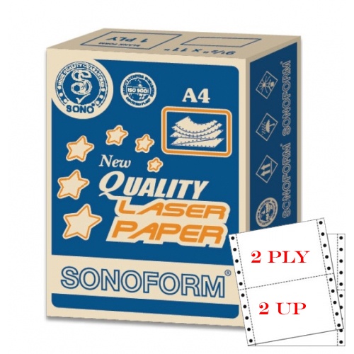 คอมพิวเตอร์ฟอร์ม 9.5" X 11" 2ply 2ups NCR 500Fans