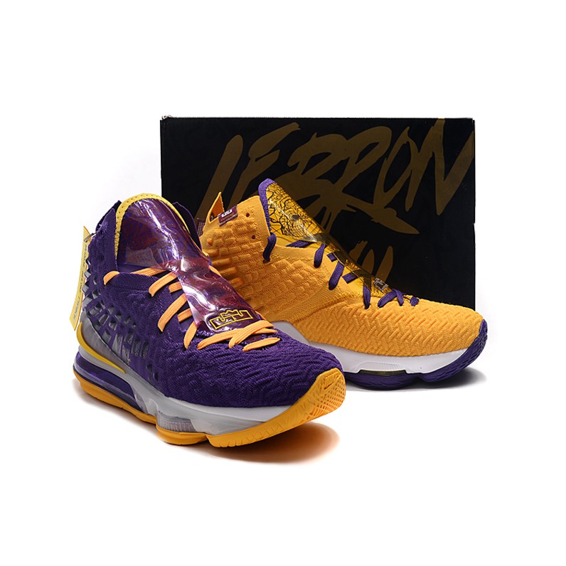 Hot sale Nike Lebron 17 High Mens Lakers Mandarin Duck James 17