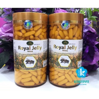 พร้อมส่งนมผึ้งรอยัลเจลลี่royal jelly(365 เม็ด)ขวดใหญ่คุ้มสุดอาหารเสริมนมผึ้งของแท้100% NatureKing RoyalJellyจากออสเตเลีย