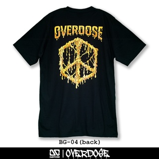 Overdose T-shirt เสื้อยืดคอกลม สีดำ รหัส BG-04(โอเวอโดส)