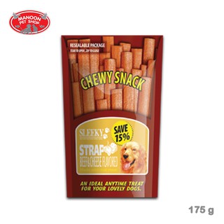 [MANOON] SLEEKY Chewy Snack Strap Beff &amp; Cheese Flavored รสเนื้อชีท 175 กรัม (ชนิดแผ่น)