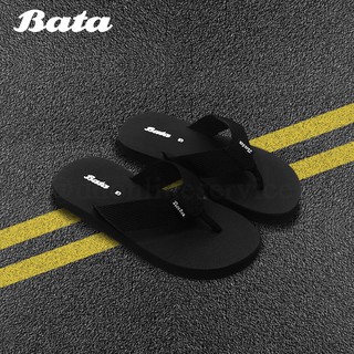 BATA รุ่น BATA129 รองเท้าสุภาพบุรุษ รองเท้าแตะแบบหนีบยี่ห้อ BATA แบรนด์ดัง รองเท้าคีบสีดำ ราคาถูก