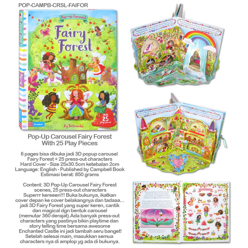 [หนังสือ ป๊อบอัพ] Pop Up Book, Alice's in wonderland, Fairy Forest, Mermaid, Castle, Carousel pop up - รูปที่ 3