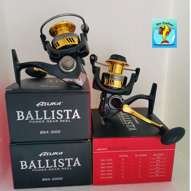 FISHER ASUKA BALLISTA POWER GEAR รอกสปินนิ่ง Mesin Pancing Asuka