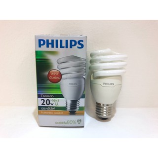 หลอดไฟ  PHILIPS TORNADO T2 20W E27 ( แพค 6 ดวง )