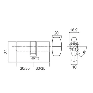 SOLEX CYLINDER (ไส้กุญแจยูโรบาส) พร้อมน็อต