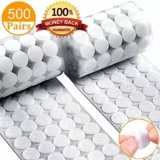 500 คู่กาวตนเองรอบเทป - Dot Magic สติ๊กเกอร์ - การออกแบบตะขอและห่วงไม่มีร่องรอยการลื่น - ผ้าห่ม, พรมปูพื้น Retainer สำหรับตกแต่งรถยนต์แบบตั้งโต๊ะ, กล่องซ็อกเก็ต