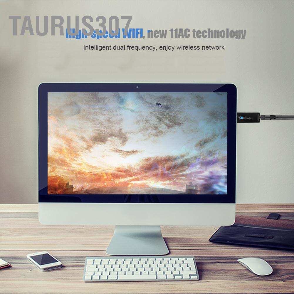 Taurus307 RTL8821AU Wireless Network Adapter Dual Band 600Mbps USB WIFI Compatible with Bluetooth #8